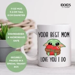 Yoda Best Mom - Baby Yoda - Baby Yoda Mok - Star Wars - Mandalorian - Vaderdag Cadeau - Vaderdag - Moederdag Cadeau - Moederdag - Cadeau Voor Moeder - Mokken En Bekers - Cadeau Voor Vrouw - Valentijndag - Theeglazen - Koffiemok -Keuken Benodigdheden Winkel 1200x1200 2544