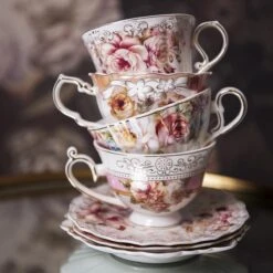 Clayre & Eef Kop En Schotel 200 Ml Roze Wit Porselein Rond Bloemen Servies Cadeau Voor Haar Cappuccino -Keuken Benodigdheden Winkel 1200x1200 2552