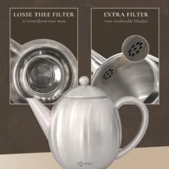 T&C Theepot Met Filter En Dubbelwandig - 1,2L - Matte Grijs 13 T&C Theepot Met Filter En Dubbelwandig - 1,2L - Matte Grijs -Keuken Benodigdheden Winkel 1200x1200 2619