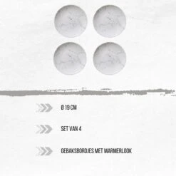 Orange85 Gebaksbordjes - Taart - 4 Stuks - Wit - 19cm - Marmer 8 Orange85 Gebaksbordjes - Taart - 4 Stuks - Wit - 19cm - Marmer -Keuken Benodigdheden Winkel 1200x1200 2726