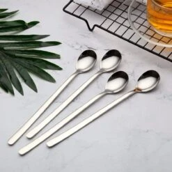 House Of Husk Latte Macchiato Lepels Set - Lange Theelepels - Koffielepels - Longdrinklepels - Sorbetlepels - Barlepel - RVS - 6 Stuks - 20CM - Zilver -Keuken Benodigdheden Winkel 1200x1200 339