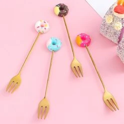 Gebaksvorkjes Donut Set Van 4 Taartvorkjes - Goud 12 Gebaksvorkjes Donut Set Van 4 Taartvorkjes - Goud -Keuken Benodigdheden Winkel 1200x1200 410