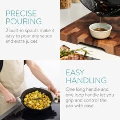 Navaris Gietijzeren Koekenpan - Braadpan Van Gietijzer - Ronde Skillet - Geschikt Voor Alle Warmtebronnen - Ø 30 Cm - Ovenbestendig Tot 260 Graden -Keuken Benodigdheden Winkel 1200x1200 443