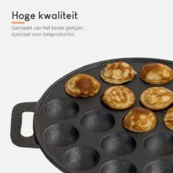 Ocina Poffertjespan– 19 Poffertjes – Poffertjesmaker – Poffertjespan Inductie – Poffertjespan Electrisch – Gietijzeren Pan – Inclusief Warmtebestendige Handvaten– Gratis Receptenboek -Keuken Benodigdheden Winkel 1200x1200 478