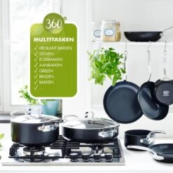 GreenPan Barcelona Infinity Pro Wokpan 28cm - Zwart - Inductie - PFAS-vrij -Keuken Benodigdheden Winkel 1200x1200 752