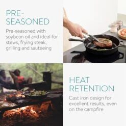 Navaris Gietijzeren Koekenpan - Braadpan Van Gietijzer - Ronde Skillet - Geschikt Voor Alle Warmtebronnen - Ø 25 Cm - Ovenbestendig Tot 260?graden 16 Navaris Gietijzeren Koekenpan - Braadpan Van Gietijzer - Ronde Skillet - Geschikt Voor Alle Warmtebronnen - Ø 25 Cm - Ovenbestendig Tot 260?graden -Keuken Benodigdheden Winkel 1200x1200 826