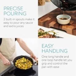 Navaris Gietijzeren Koekenpan - Braadpan Van Gietijzer - Ronde Skillet - Geschikt Voor Alle Warmtebronnen - Ø 25 Cm - Ovenbestendig Tot 260?graden 17 Navaris Gietijzeren Koekenpan - Braadpan Van Gietijzer - Ronde Skillet - Geschikt Voor Alle Warmtebronnen - Ø 25 Cm - Ovenbestendig Tot 260?graden -Keuken Benodigdheden Winkel 1200x1200 827