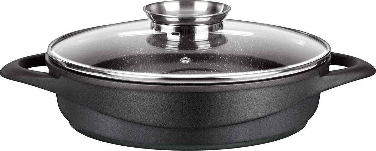 Smile 10-Delige Pannenset - Anti Aanbaklaag - Vaatwasser Bestendig - Zwart - MGK-17 6 Smile 10-Delige Pannenset - Anti Aanbaklaag - Vaatwasser Bestendig - Zwart - MGK-17 - Afbeelding 4