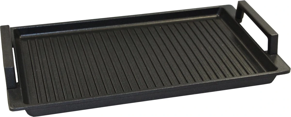Eurolux Grillplaat Met Grepen - 41 X 24 X 2.5 Cm - Zwart - Aluminium - Geschikt Voor Alle Warmtebronnen 3 Eurolux Grillplaat Met Grepen - 41 X 24 X 2.5 Cm - Zwart - Aluminium - Geschikt Voor Alle Warmtebronnen