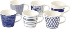 Royal Doulton Pacific - 6x Mok / Beker - Porselein - Wit / Blauw - 450 Ml - Set Van 6 Mokken 19 Royal Doulton Pacific - 6x Mok / Beker - Porselein - Wit / Blauw - 450 Ml - Set Van 6 Mokken -Keuken Benodigdheden Winkel 1200x495 4