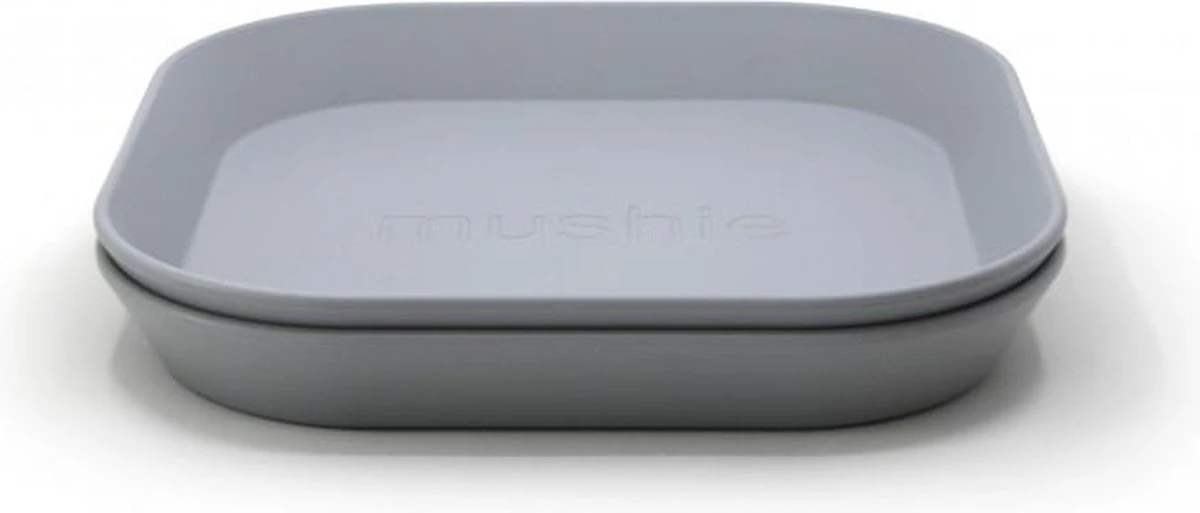 Mushie - Kinderservies Borden Vierkant (Set Van 2) - Borden - Sage 7 Mushie - Kinderservies Borden Vierkant (Set Van 2) - Borden - Sage - Afbeelding 5