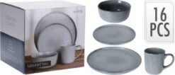 Excellent Serviesset - Servies - 16 Stuks - Aardewerk - Grijs -Keuken Benodigdheden Winkel 1200x516 4