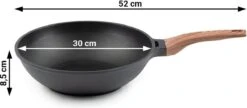 Rosmarino Black Line - Wokpan - Ø30cm - 100% PFAS & PFOA Vrij - Gegoten Aluminium - Non-stick Minerale Coating - Ergonomische Handgreep - Geschikt Voor Alle Warmtebronnen & Vaatwasser -Keuken Benodigdheden Winkel 1200x525 1