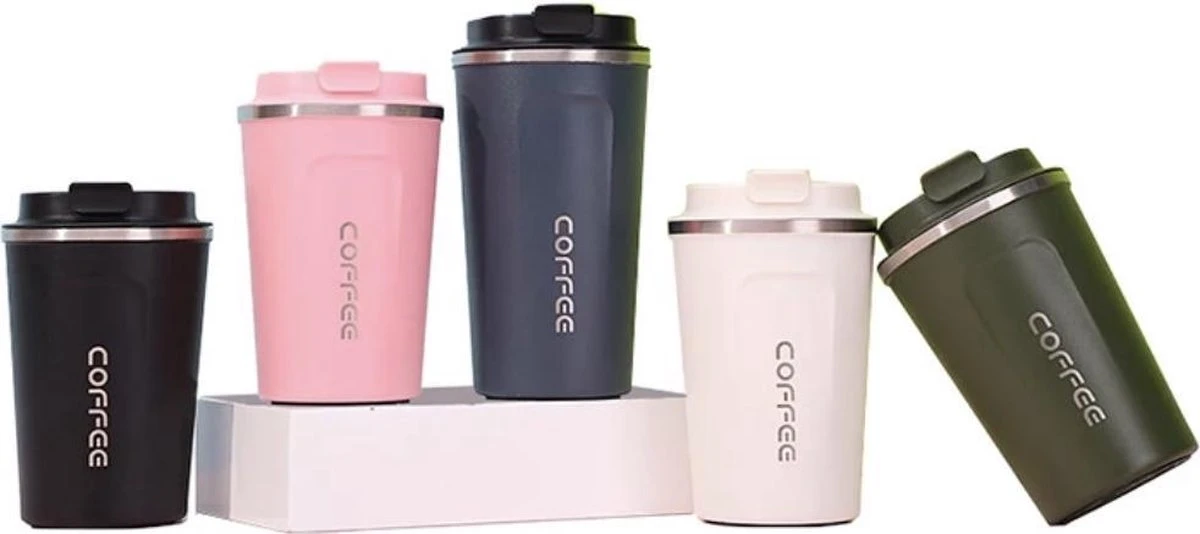 Koffiebeker To Go - RVS Thermosbeker - Drinkfles - Herbruikbare Koffiebeker - 500 Ml - Wit 7 Koffiebeker To Go - RVS Thermosbeker - Drinkfles - Herbruikbare Koffiebeker - 500 Ml - Wit - Afbeelding 5