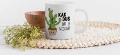 Mok - Koffiemok - Spreuken - Quote - 'Kak Dus Dat Je Weggaat' - Baan - Mokken - 350 ML - Beker - Koffiemokken - Theemok - Mok Met Tekst -Keuken Benodigdheden Winkel 1200x557 2