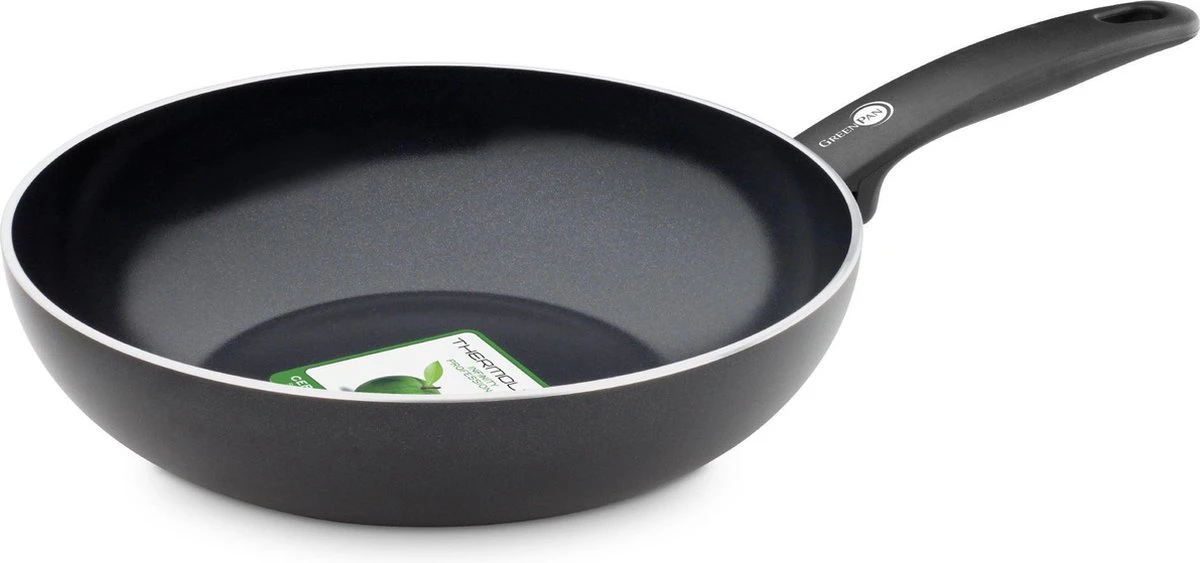 GreenPan Cambridge Wokpan 28cm - Zwart - Inductie - PFAS-vrij 3 GreenPan Cambridge Wokpan 28cm - Zwart - Inductie - PFAS-vrij