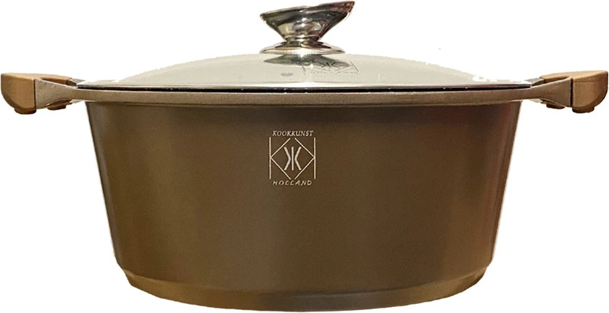 Kookkunst Holland Pannenset 10 Delig Inductie Met Deksels En Silicone Koudgrepen - Koper 6 Kookkunst Holland Pannenset 10 Delig Inductie Met Deksels En Silicone Koudgrepen - Koper - Afbeelding 4