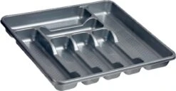 Kunststof Bestekbak/bestekhouder 7-vaks Grijs 42 X 39 Cm - Keukenlade/besteklade Inzetbakken -Keuken Benodigdheden Winkel 1200x620