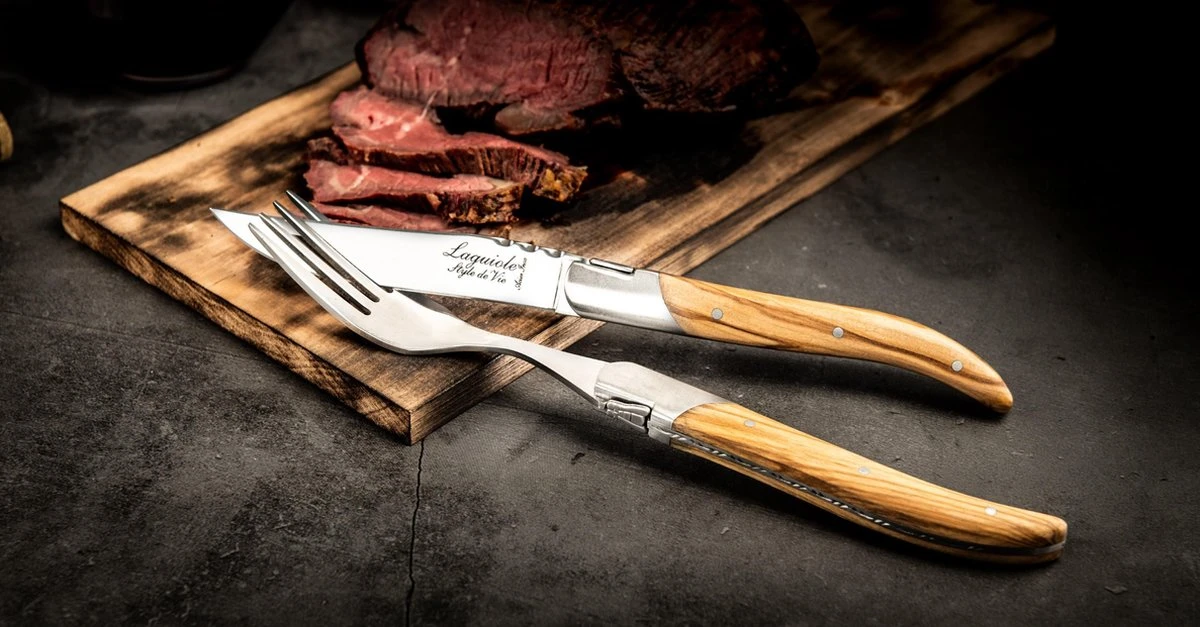 Laguiole Style De Vie Vorken Luxury Line - 6-delig - Olijfhout 12 Laguiole Style De Vie Vorken Luxury Line - 6-delig - Olijfhout - Afbeelding 10