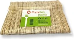 Pomebio Houten Wegwerp Bestek - Vork - 100 Stuks - FSC Hout - 165mm - Wegwerp Vork - Houten Vork - FSC-Gecertificeerde Houten Vork - Duurzaam Vork - Wegwerp Bestek -Keuken Benodigdheden Winkel 1200x628