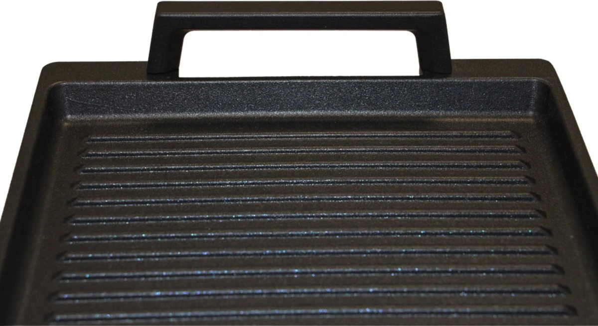 Eurolux Grillplaat Met Grepen - 41 X 24 X 2.5 Cm - Zwart - Aluminium - Geschikt Voor Alle Warmtebronnen 7 Eurolux Grillplaat Met Grepen - 41 X 24 X 2.5 Cm - Zwart - Aluminium - Geschikt Voor Alle Warmtebronnen - Afbeelding 5