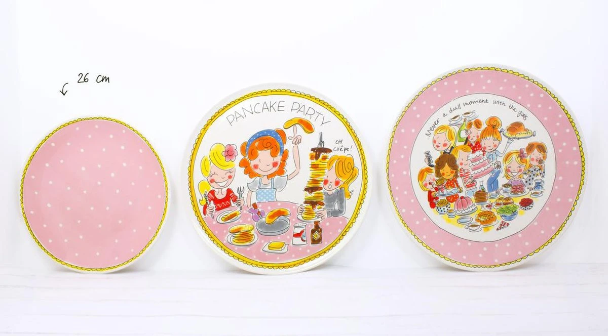 Even Bijkletsen Plat Bord Dot D26cm 6 Even Bijkletsen Plat Bord Dot D26cm - Afbeelding 4