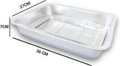 YUGN COMBI Set Braadslede Ovenschaal Combi Braadslee Oven Set - 2x Braadslede Met Rooster Voor Ovengerechten - 36x27x7CM En 40x30x7CM En Inclusief Bakkwast - Cadeau- Cadeautip 16 YUGN COMBI Set Braadslede Ovenschaal Combi Braadslee Oven Set - 2x Braadslede Met Rooster Voor Ovengerechten - 36x27x7CM En 40x30x7CM En Inclusief Bakkwast - Cadeau- Cadeautip -Keuken Benodigdheden Winkel 1200x666 9