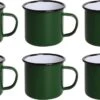 Olympia Emaille Mok 35cl - Emaille Beker Groen / Zwart - Emaille Servies ( Set Van 6 ) -Keuken Benodigdheden Winkel 1200x679 4