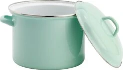 Lite-Body Soeppan / Stamppotpan Met Deksel - Ø 22 Cm/ 6ltr - Emaille - Mintgroen -Keuken Benodigdheden Winkel 1200x684