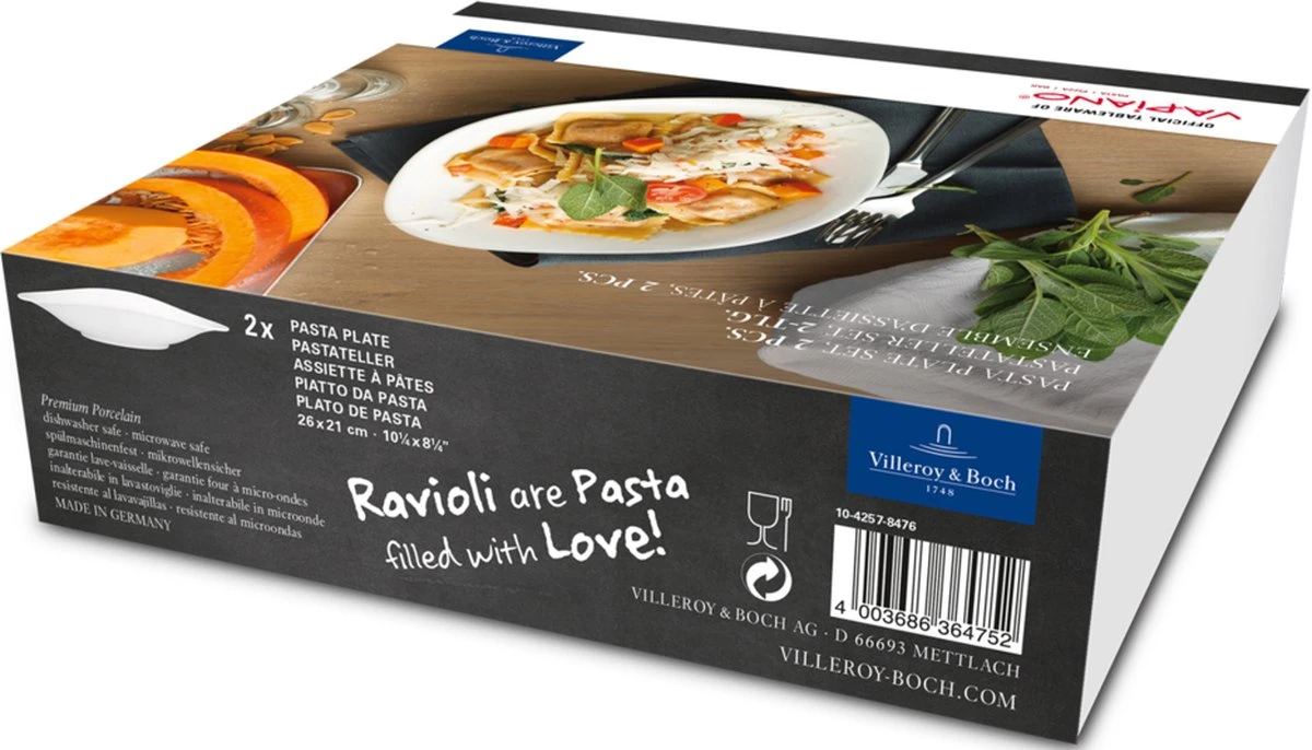 Villeroy & Boch Vapiano Set Pastaborden - 2 Delig - Wit 10 Villeroy & Boch Vapiano Set Pastaborden - 2 Delig - Wit - Afbeelding 8