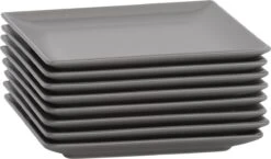 Lite-Body Hermes Gebaksbordjes - Set Van 8 Stuks - Ø16 Cm - Grijs Mat -Keuken Benodigdheden Winkel 1200x705 5