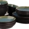 Palmer Serviesset Lotus Stoneware 6-persoons 24-delig Zwart Turquoise -Keuken Benodigdheden Winkel 1200x707 10
