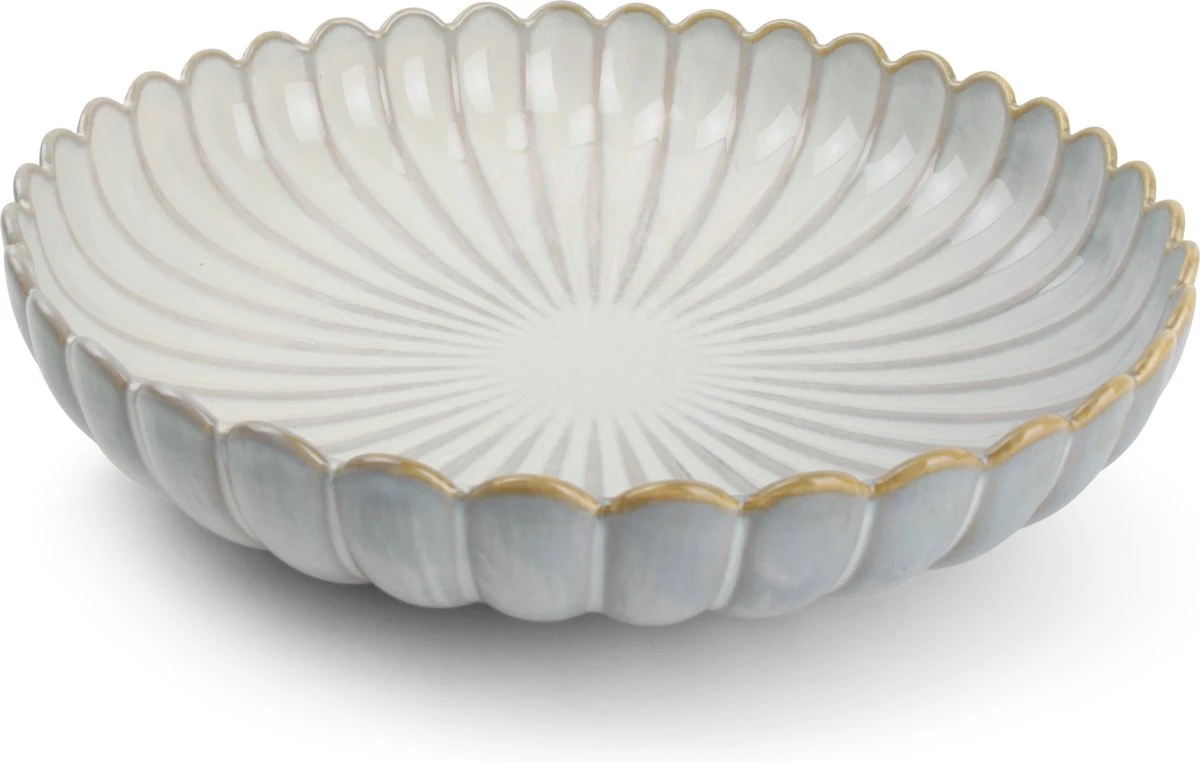 Salt&Pepper - Diep Bord - 24xH5cm - Nuance White - Lotus - Set/4 3 Salt&Pepper - Diep Bord - 24xH5cm - Nuance White - Lotus - Set/4