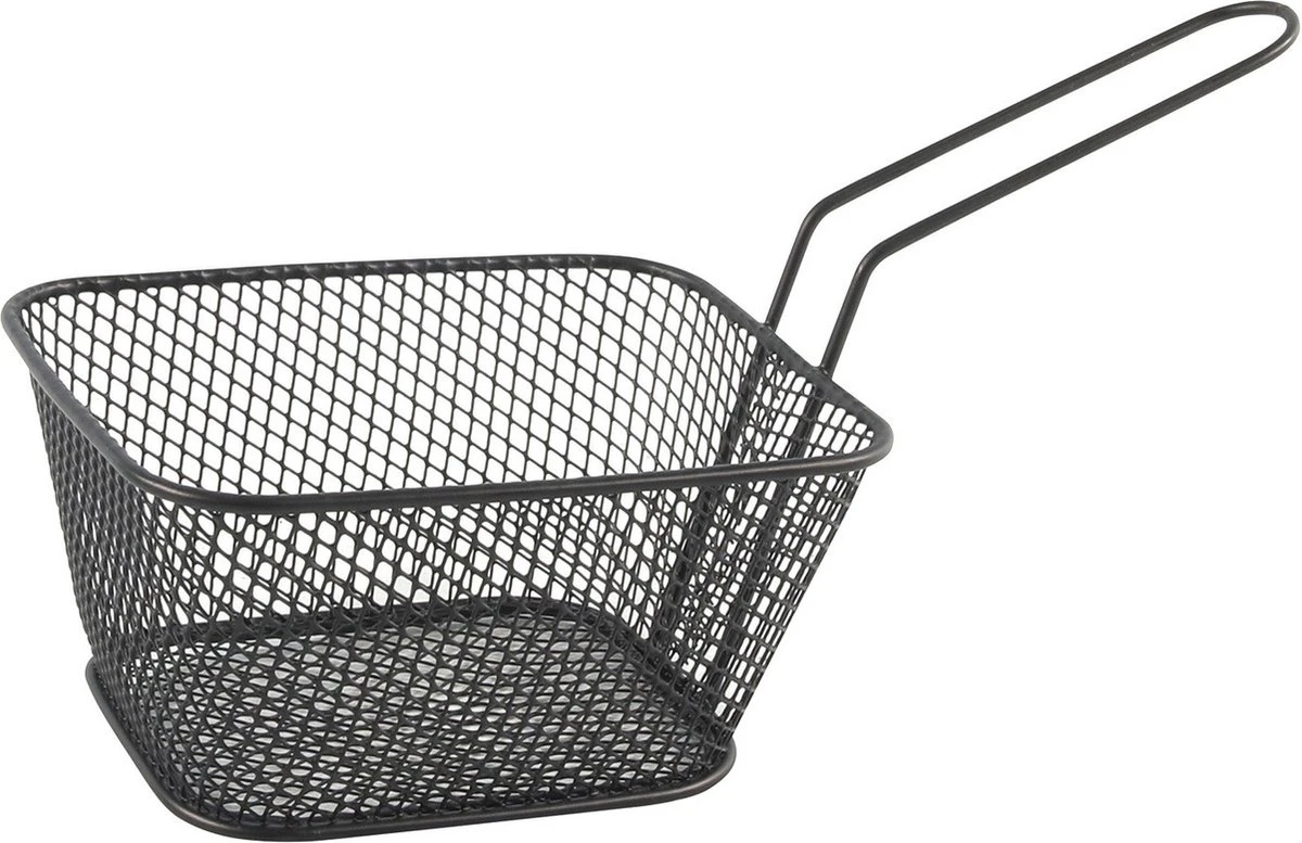 Merkloos 6x Stuks Zwarte Patat/snack Serveermandjes/frietmandjes 14 Cm - Tafeldecoratie - Patat/snack Serveren In Een Mandje 4 Merkloos 6x Stuks Zwarte Patat/snack Serveermandjes/frietmandjes 14 Cm - Tafeldecoratie - Patat/snack Serveren In Een Mandje - Afbeelding 2