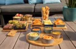 Cosy & Trendy Serveerplank Bamboe Dia 25 Cm Met 5x Luxe Hapjes/saus/tapas Schaaltjes -Keuken Benodigdheden Winkel 1200x778 8