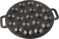 YUGN BLACK Poffertjespan Poffertjesmaker 6 Delige Set - 19 Poffertjes Incl Doseerfles Kwast Poffertjesvork Siliconen Ovenwanten - Platte Onderkant Poffertjespan Inductie Poffertjespan Elektrisch - Cadeau Tip -Keuken Benodigdheden Winkel 1200x785