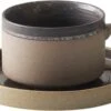 House Of Husk® Keramieke Kop En Schotel Set - Koffiekopjes - Theemokken - Koffiemokken - 250 Ml - Bruin Aardewerk -Keuken Benodigdheden Winkel 1200x795 4