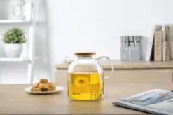 S091 Glazen Theepot Met Bamboedeksel - 1600 Ml - Samadoyo -Keuken Benodigdheden Winkel 1200x799 167