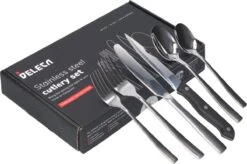 Deleca 8 Persoons Bestekset (48-delig) - Lepels, Messen, Vorken & Steakmessen - Vaatwasserbestendig - Zilver / RVS -Keuken Benodigdheden Winkel 1200x799 25