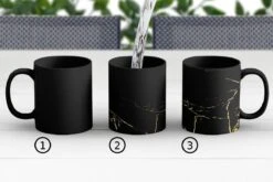 Magische Mok - Foto Op Warmte Mokken - Koffiemok - Marmer - Zwart - Goud - Luxe - Magic Mok - Beker - 350 ML - Theemok -Keuken Benodigdheden Winkel 1200x800 294