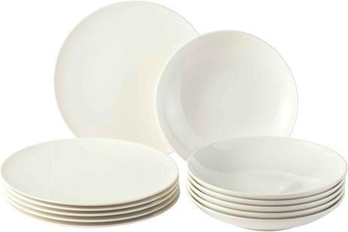 Villeroy & Boch Vivo New Fresh Basic Tafel Serviesset - 6 Personen - 12 Delig - Porselein 6 Villeroy & Boch Vivo New Fresh Basic Tafel Serviesset - 6 Personen - 12 Delig - Porselein - Afbeelding 4
