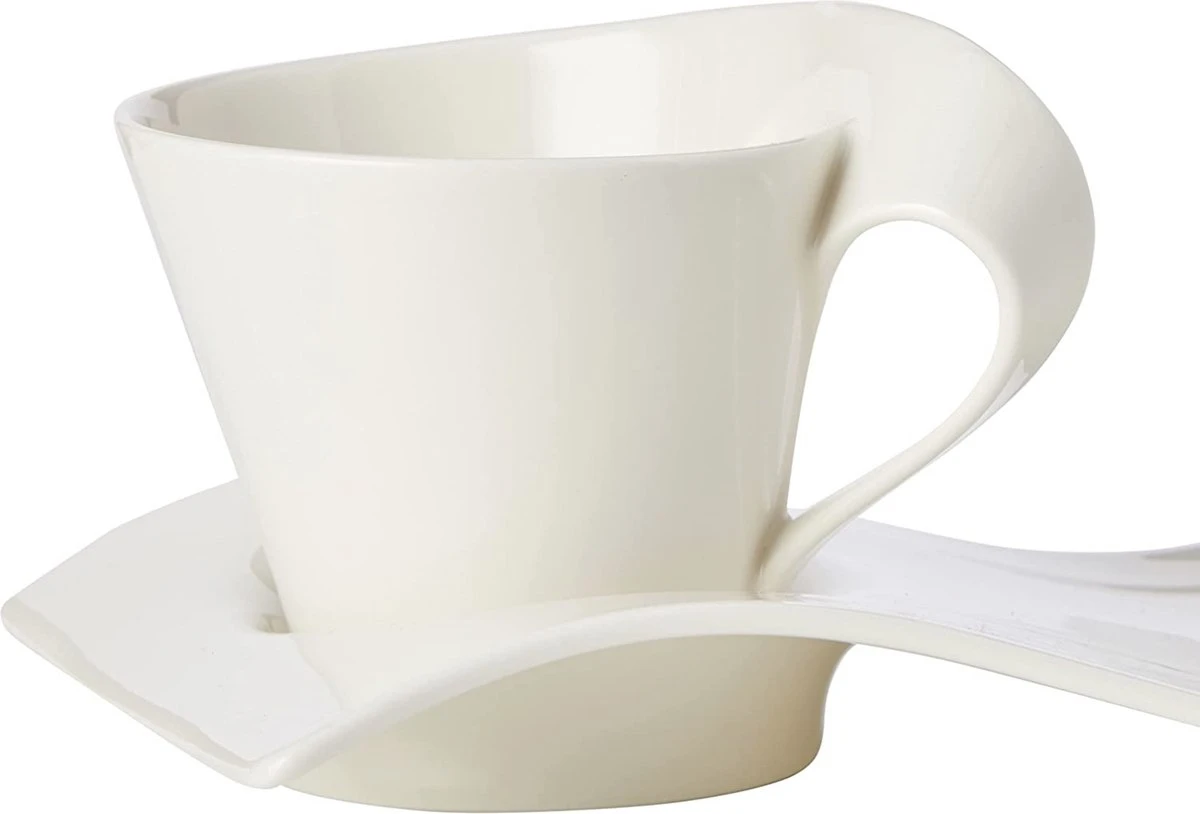 Villeroy & Boch New Wave Cappuccinoset - 8 Delig - Wit 7 Villeroy & Boch New Wave Cappuccinoset - 8 Delig - Wit - Afbeelding 5