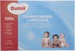 Dumil Geparfumeerd Luierzakjes - 100 Stuks - Hygiënisch - Baby - Gemakkelijk In Gebruik