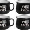 Gusta - Soepkom - Zwart Met Tekst - 500ml - Set 4 Stuks -Keuken Benodigdheden Winkel 1200x818 8