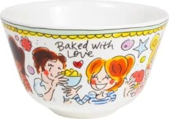 Blond Amsterdam Even Bijkletsen Kom Ø14 Cm - Mint Rand