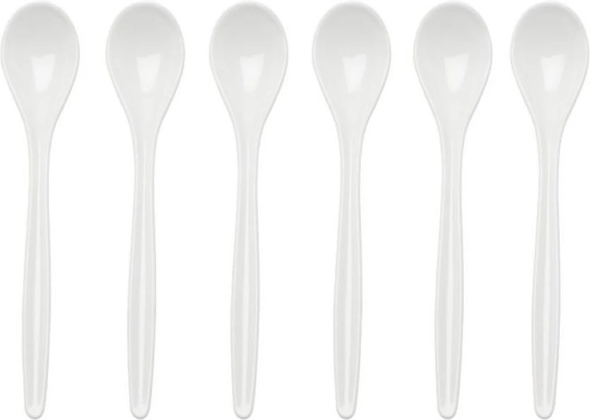 10 X Eierlepels 14cm - Eierlepel Wit - Koffielepels - Theelepels - Dessertlepels - Lepels 3 10 X Eierlepels 14cm - Eierlepel Wit - Koffielepels - Theelepels - Dessertlepels - Lepels