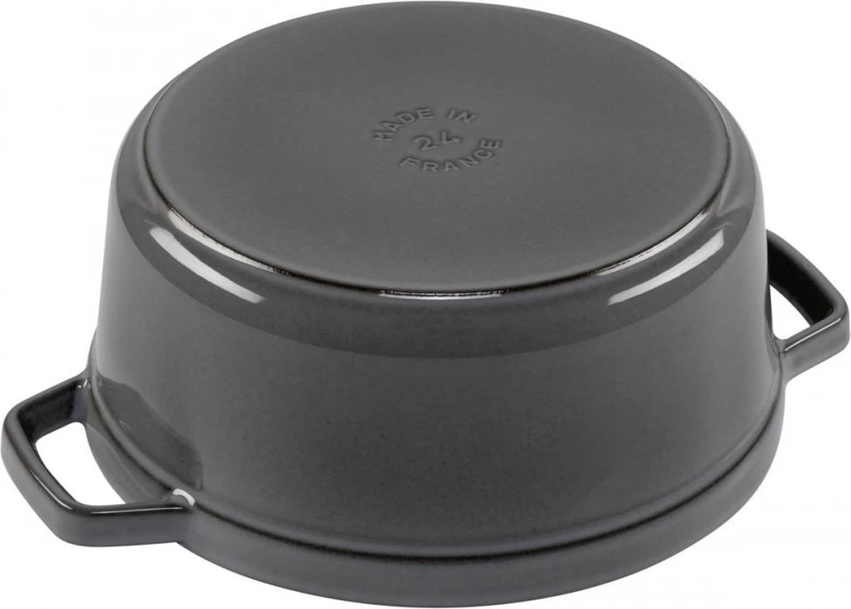 Staub Cocotte - Rond - 24 Cm - Grafietgrijs 5 Staub Cocotte - Rond - 24 Cm - Grafietgrijs - Afbeelding 3