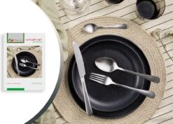 Magani - Zilveren Bestekset - Roestvrij Staal - 24-delig - Voor Zes Personen - PVD Coating 11 Magani - Zilveren Bestekset - Roestvrij Staal - 24-delig - Voor Zes Personen - PVD Coating -Keuken Benodigdheden Winkel 1200x860