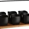 Mica Decorations - Luxe Tapas Set - 6 Zwarte Tapas Schaaltjes Op Houten Tapasplank - Servies - Borrelplank Olijfhout 2 Mica Decorations - Luxe Tapas Set - 6 Zwarte Tapas Schaaltjes Op Houten Tapasplank - Servies - Borrelplank Olijfhout -Keuken Benodigdheden Winkel 1200x866 5