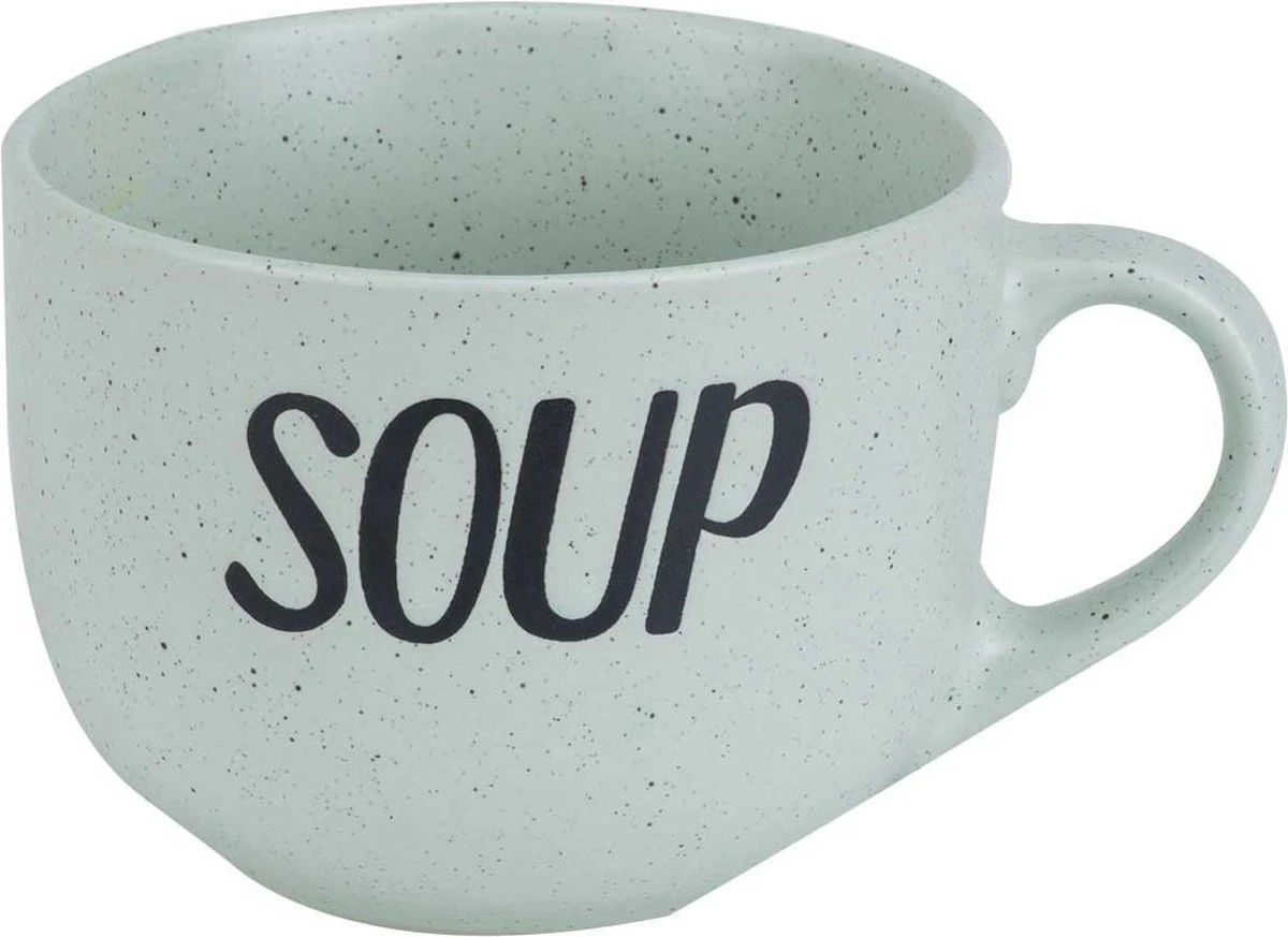 Cosy&Trendy Soepkom 'Soup' Met Een Oor - 51 Cl - Mint Groen - Set-6 3 Cosy&Trendy Soepkom 'Soup' Met Een Oor - 51 Cl - Mint Groen - Set-6